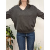 Pull court gris foncé Guy de Berac T.3 pure laine