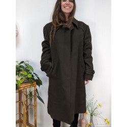 Manteau vert en drap de laine XL/XXL