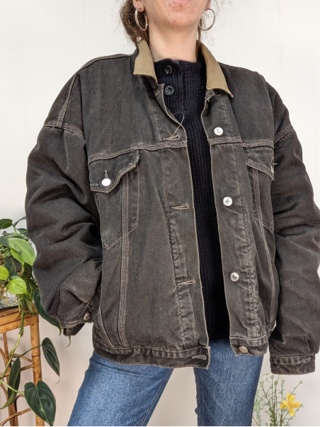 Veste levis grise matelassée XL