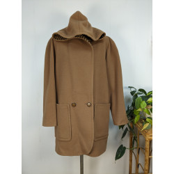 Manteau vintage camel made in France laine et cachemire T36/38