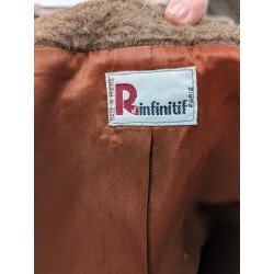 Manteau vintage en laine avec son éparpe R d'infinitif made in france