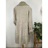 Veste fausse fourrure ZAPA beige/gris T40