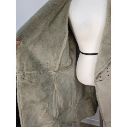 Veste fausse fourrure ZAPA beige/gris T40